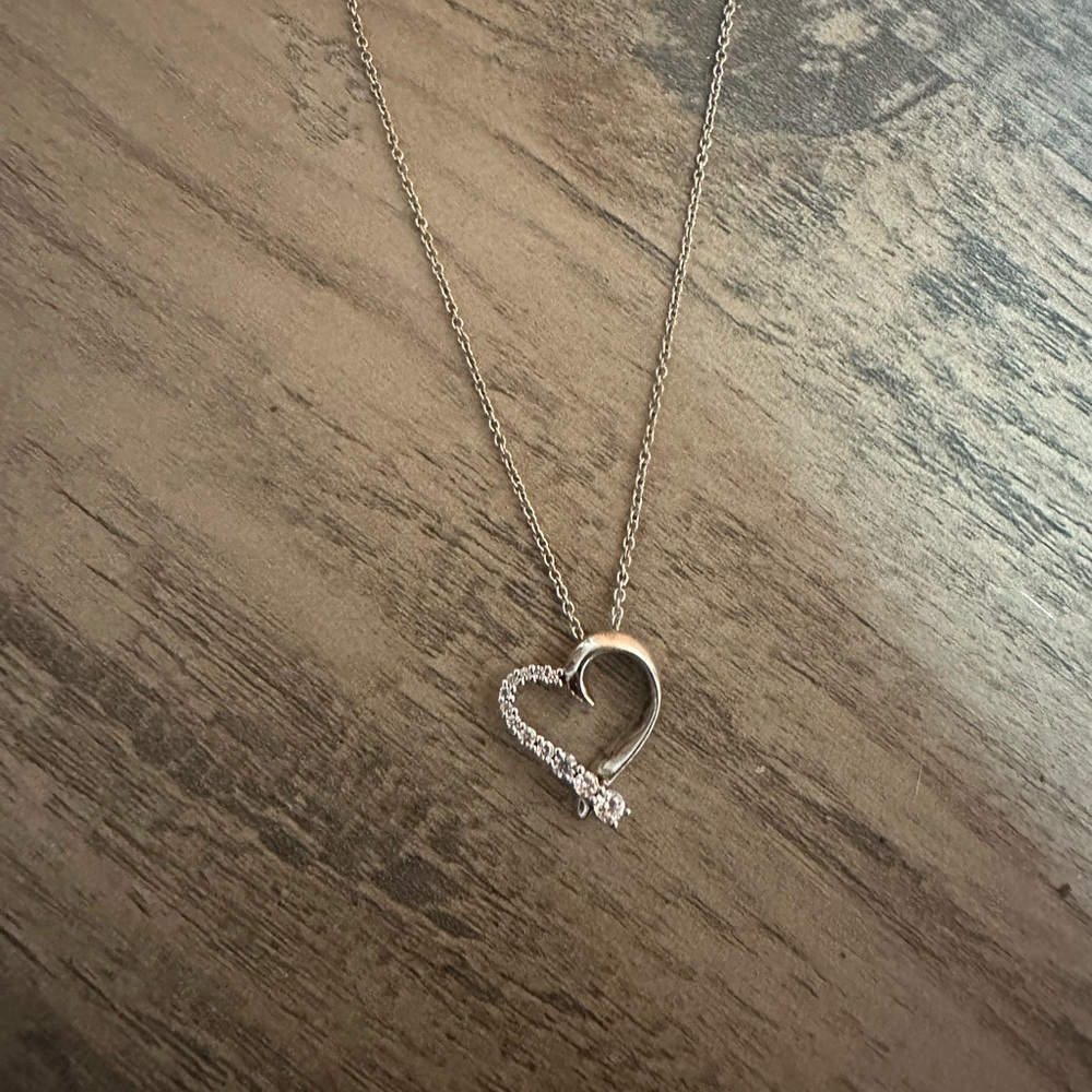 Elegant Silver Heart Necklace